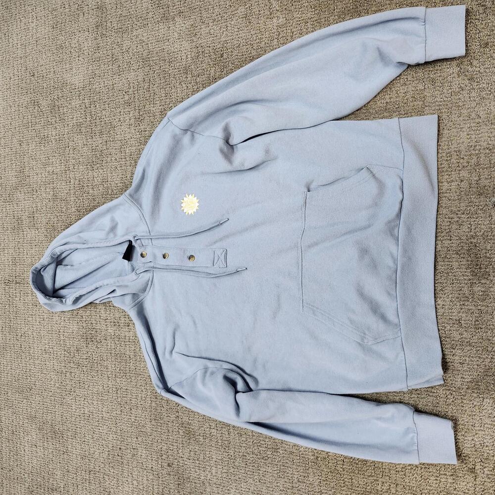 Vans Light Blue Hoodie with Sun Graphic